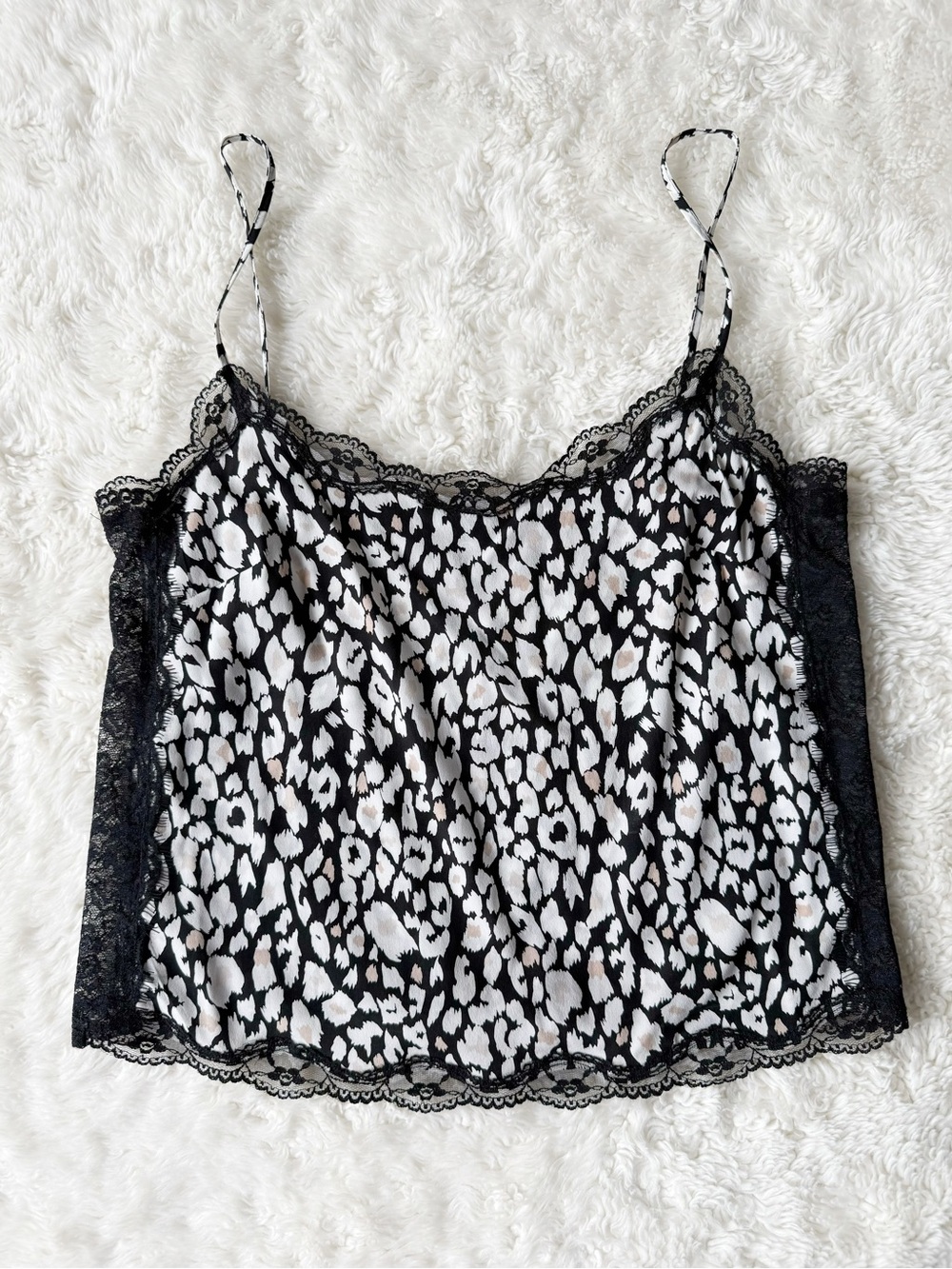 VTG Y2K 90s Bebe Woman Black Satin Lace Camisole Top XS Classic Boho Babydoll